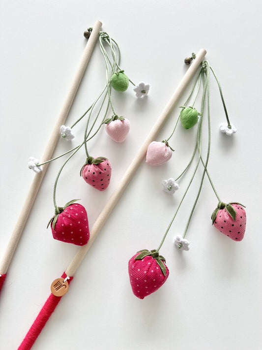 Strawberry Rod Cat Toy