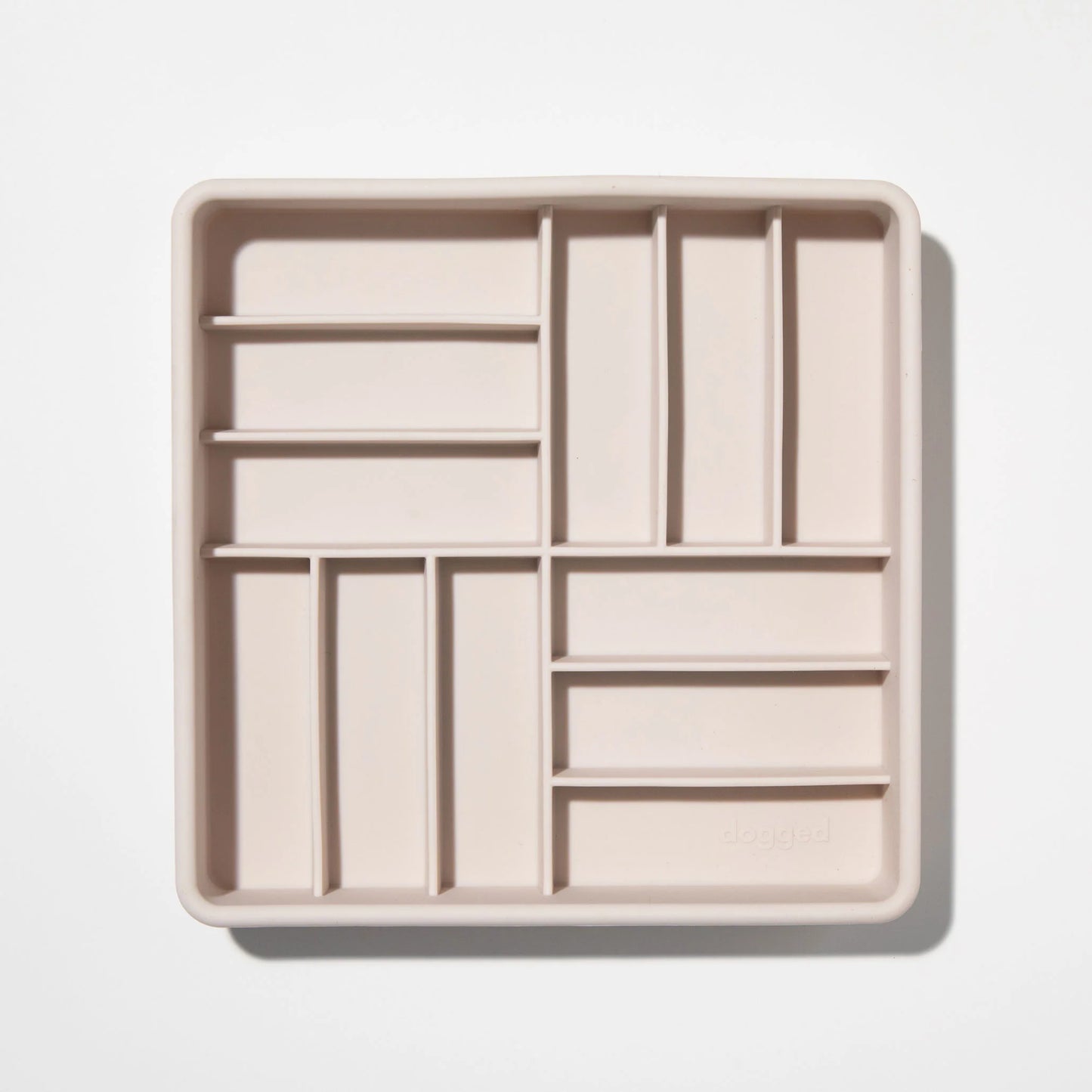 3-in-1 parquet slow feeder bowl (sand)