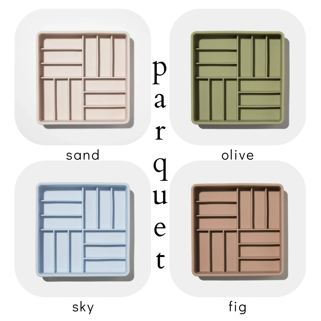 DOGGED BUNDLE | 3-in-1 fish scale + parquet slow feeder bowl