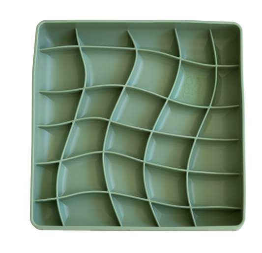 wavies slow feeder bowl | artichoke