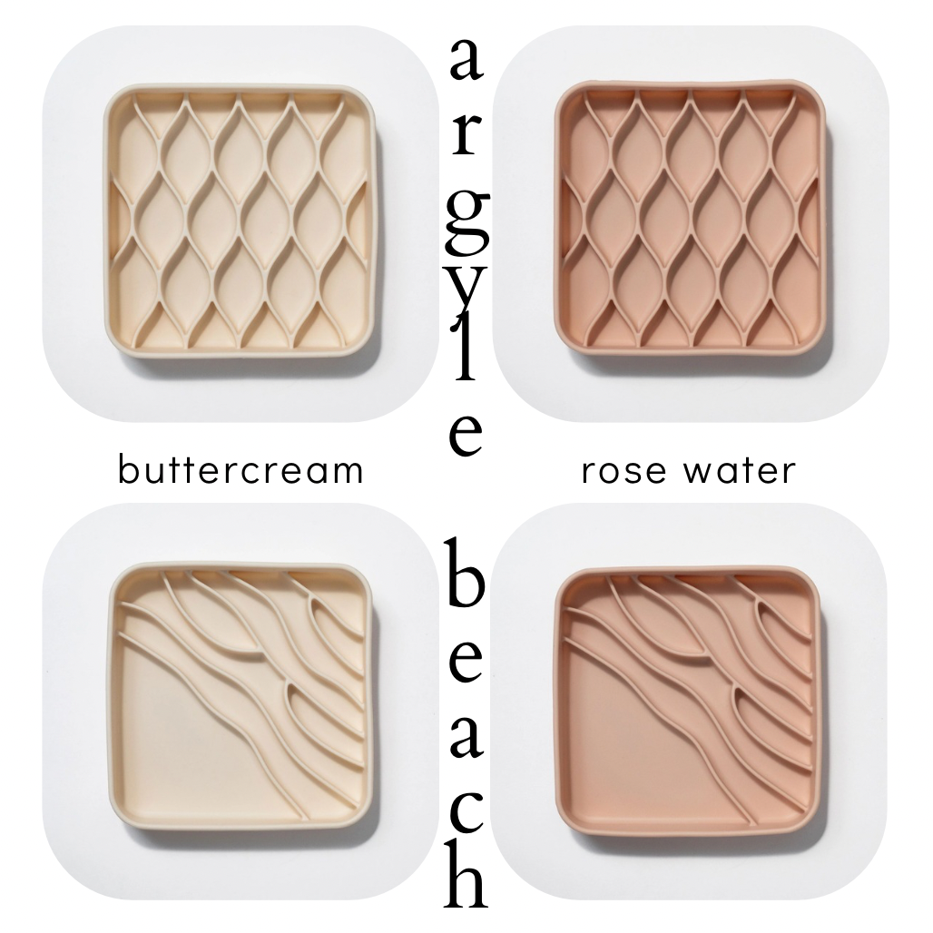 DOGGED BUNDLE | argyle + beach slow feeder bowl