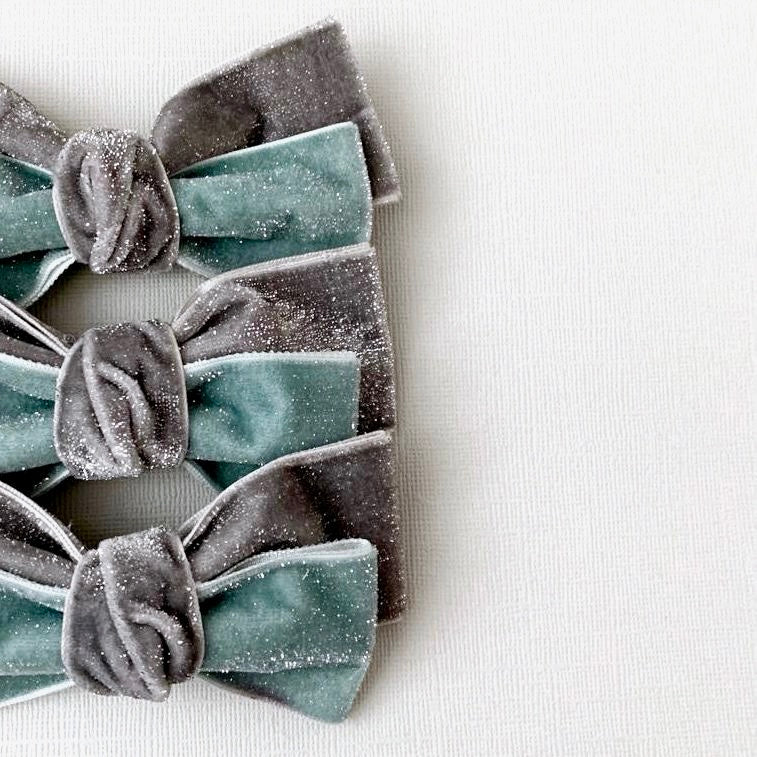 Velvet Glitter Bow