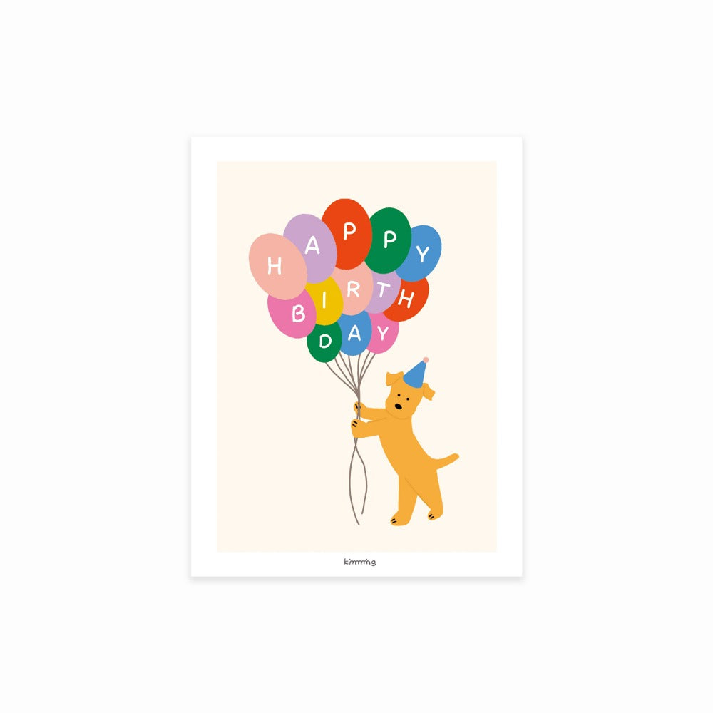 Happy Birthday Balloons Postcard