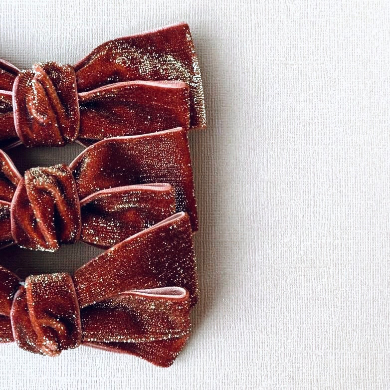Velvet Glitter Bow