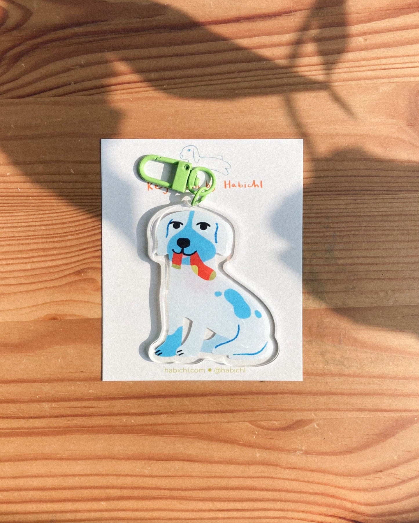 Naughty and Nice Pup Acrylic Keychain