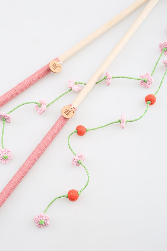 Cherry Blossom Rod Cat Toy