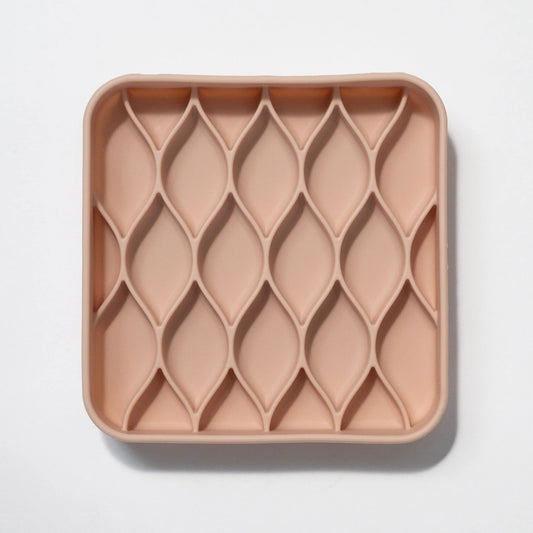 argyle slow feeder bowl (rose water)