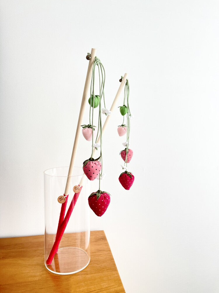 Strawberry Rod Cat Toy