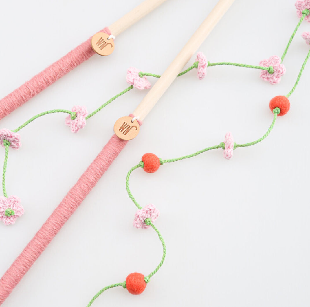 Cherry Blossom Rod Cat Toy
