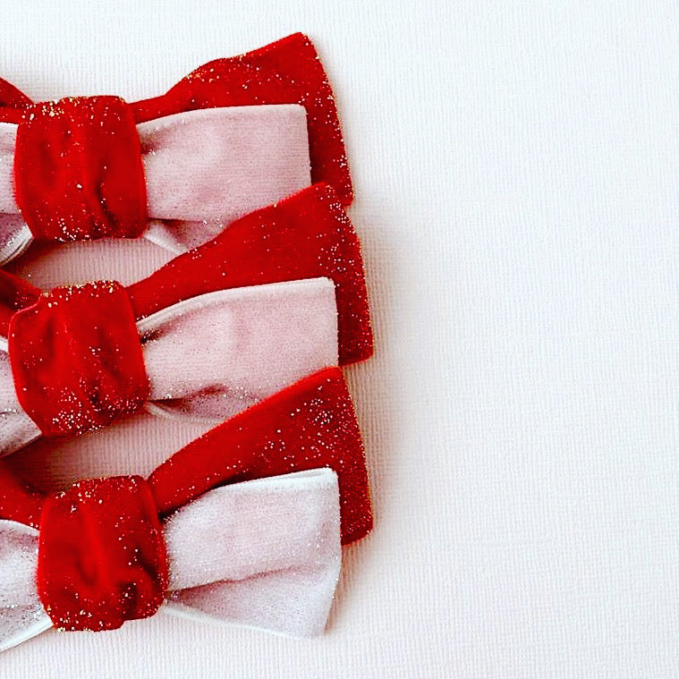 Velvet Glitter Bow