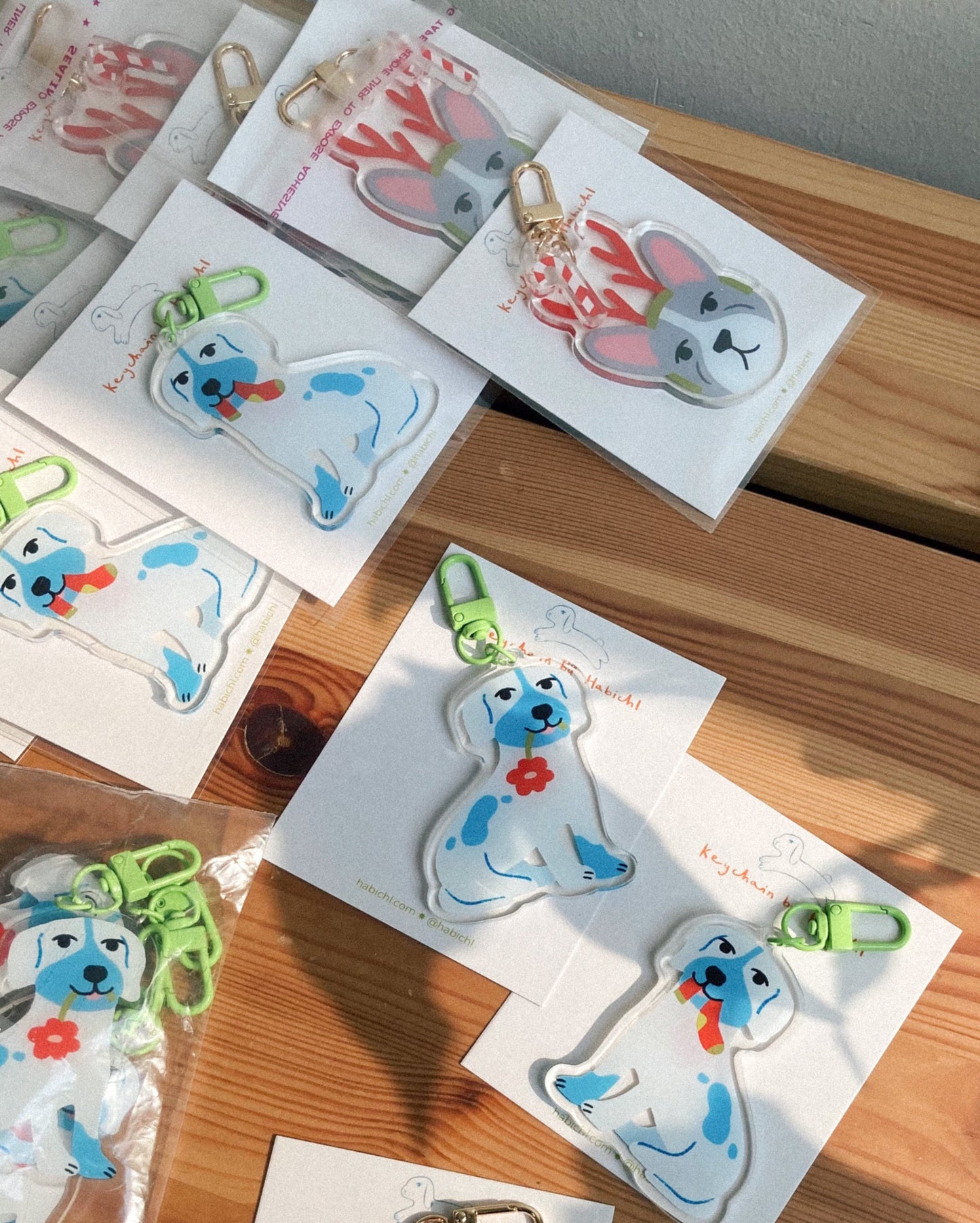 Naughty and Nice Pup Acrylic Keychain