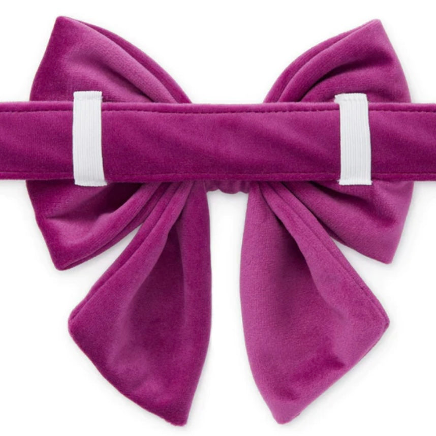 Plum Velvet Sailor Bow