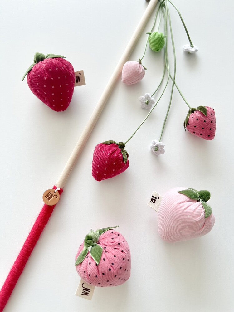Strawberry Rod Cat Toy