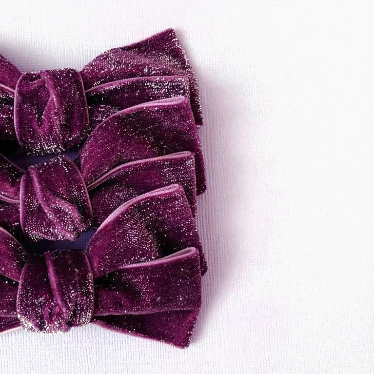 Velvet Glitter Bow