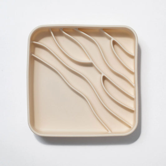 beach slow feeder bowl (buttercream)