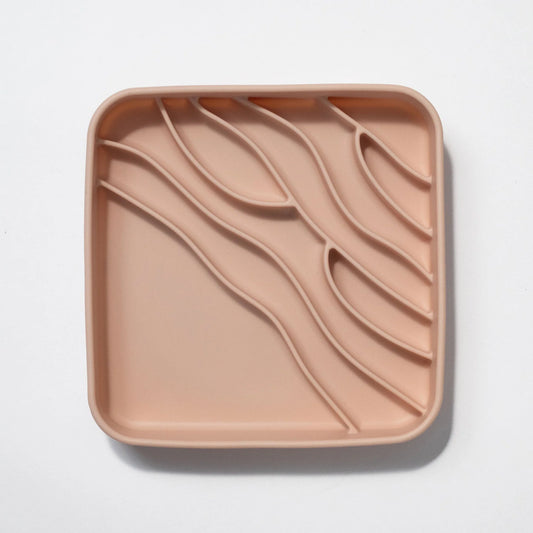 beach slow feeder bowl (rose water)