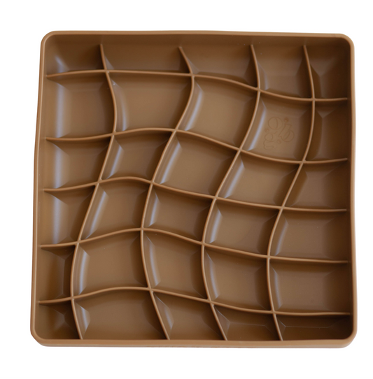 wavies slow feeder bowl | carob