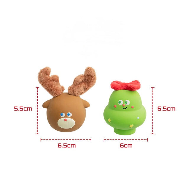 Rudolph & Tree Furry Latex Toy (Set of 2)