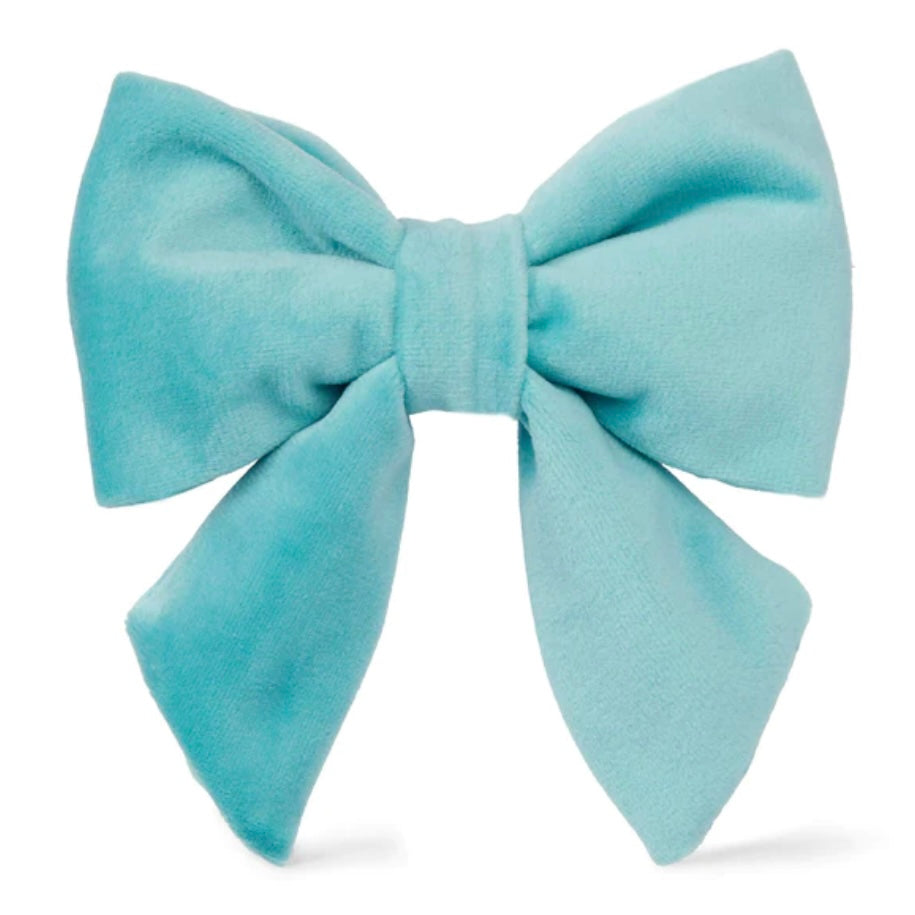 Robin's Egg Velvet Sailor Bow