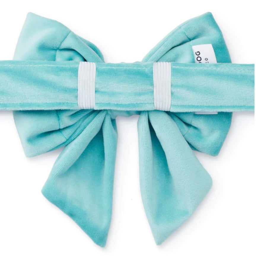 Robin's Egg Velvet Sailor Bow