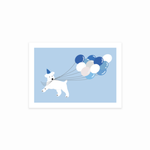 Blue Balloons Postcard