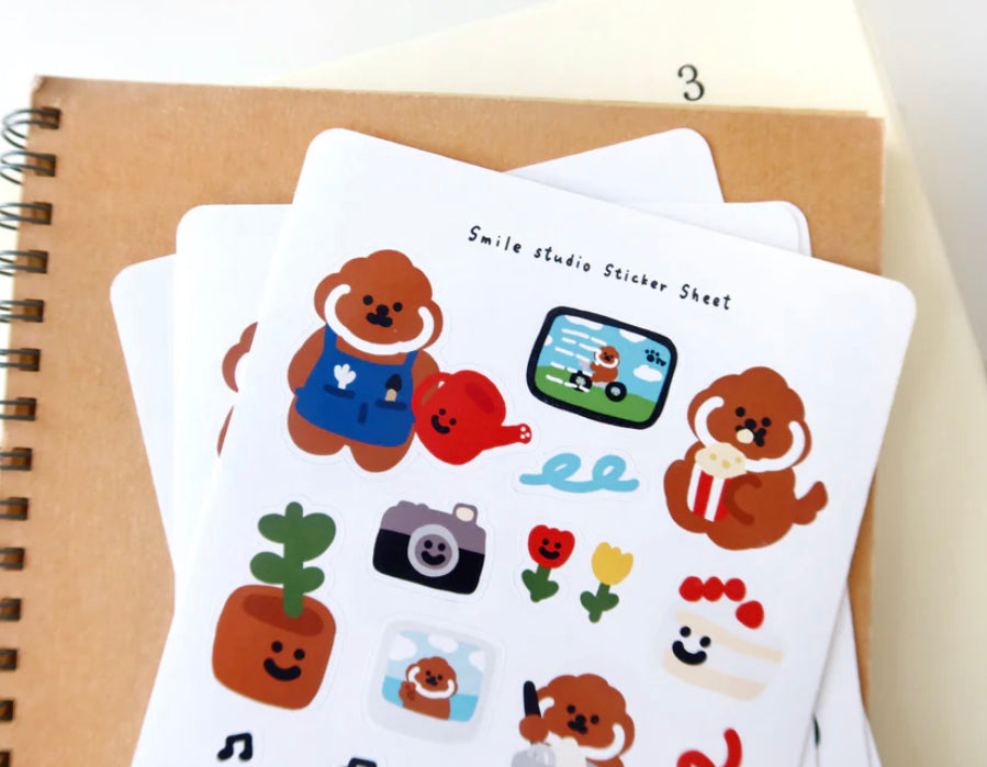 Puppy Hobbies Glossy Sticker Sheet