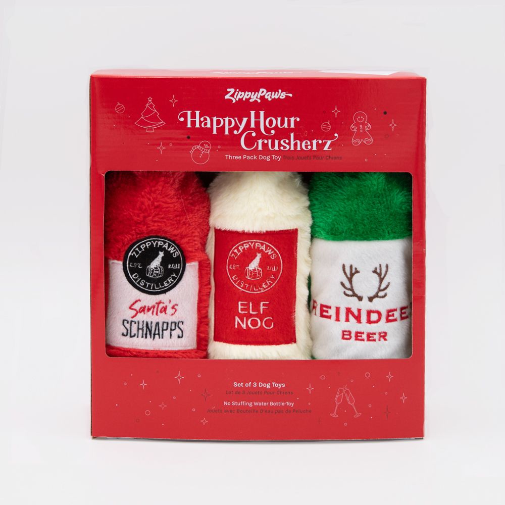 Happy Hour Crusherz Toys (Santa's Schnapps, Elf Nog, Reindeer Beer)