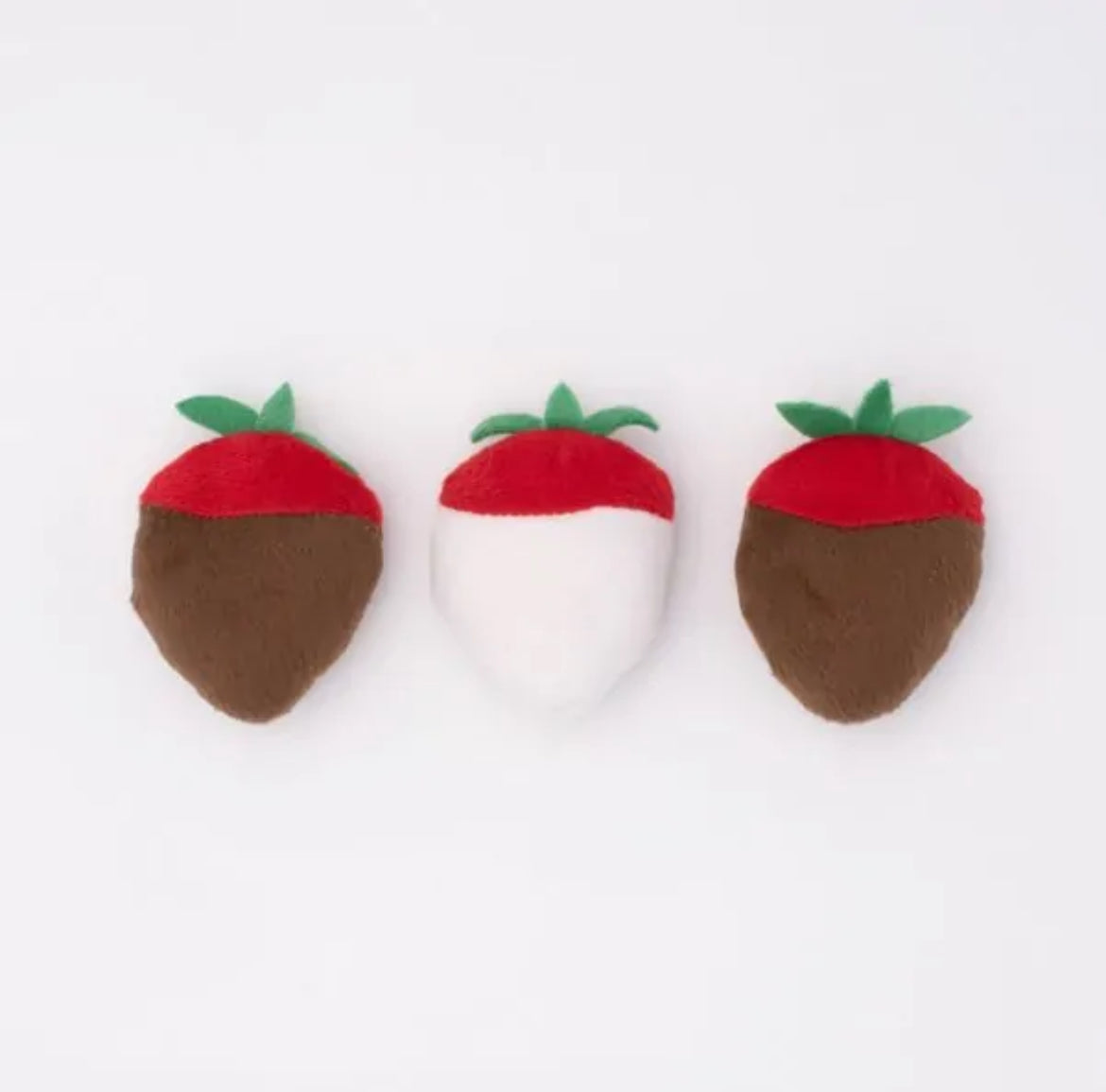 Chocolate Covered Strawberries Miniz Plush Toy (Set of 3)
