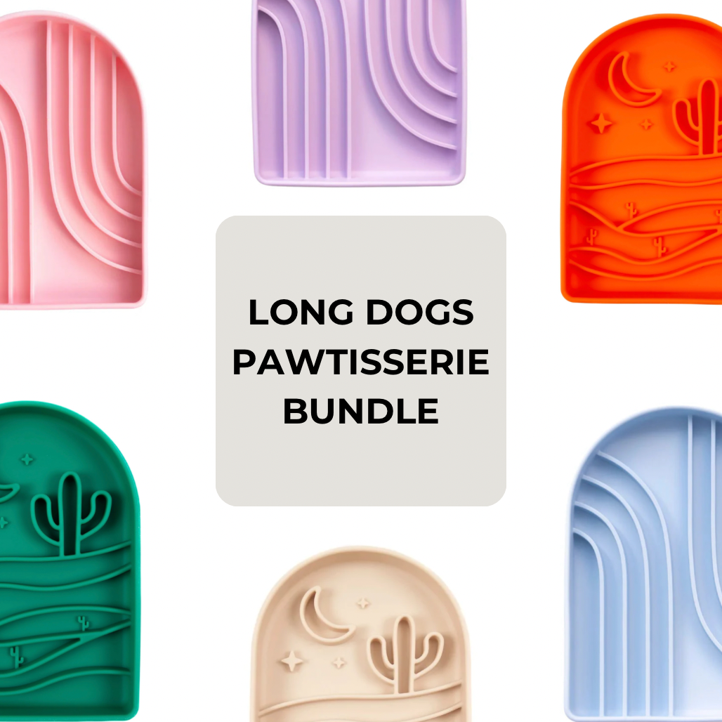 LONG DOGS BUNDLE | desert moon + archer slow feeder bowl