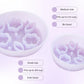 Flower + Leaf Slow Feeder Bowl (Translucent Purple)