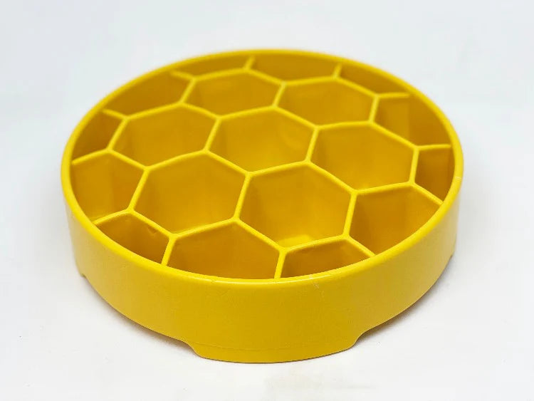 Honeycomb Design Enrichment Slow Feeder Bowl