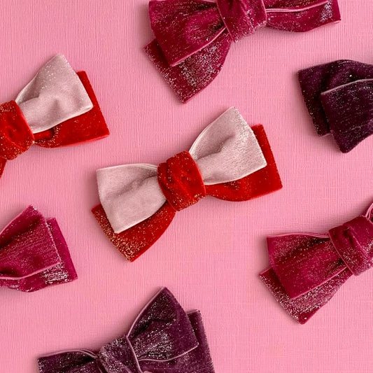Velvet Glitter Bow