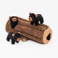 Black Bear Log Interactive Toy