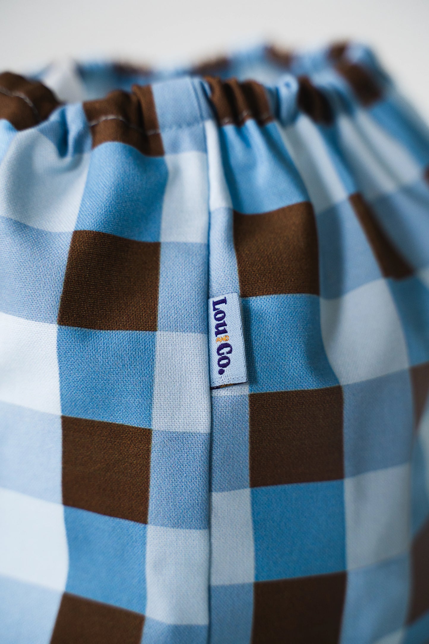 Checkered Blue Snood