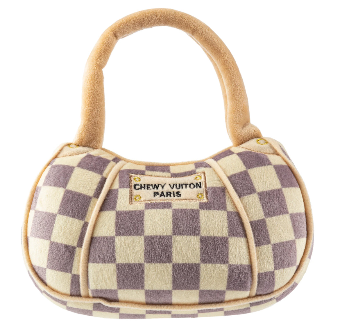 Checkered Chewy Vuiton Purse Plush Toy