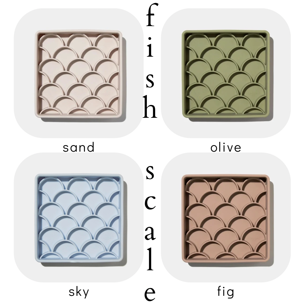 DOGGED BUNDLE | 3-in-1 fish scale + parquet slow feeder bowl