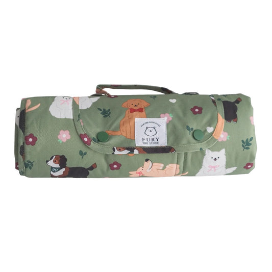 dogs at the park (bows edition) settle mat