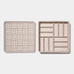 3-in-1 parquet slow feeder bowl (sand)