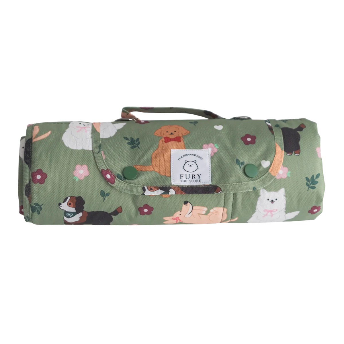 dogs at the park (bows edition) settle mat