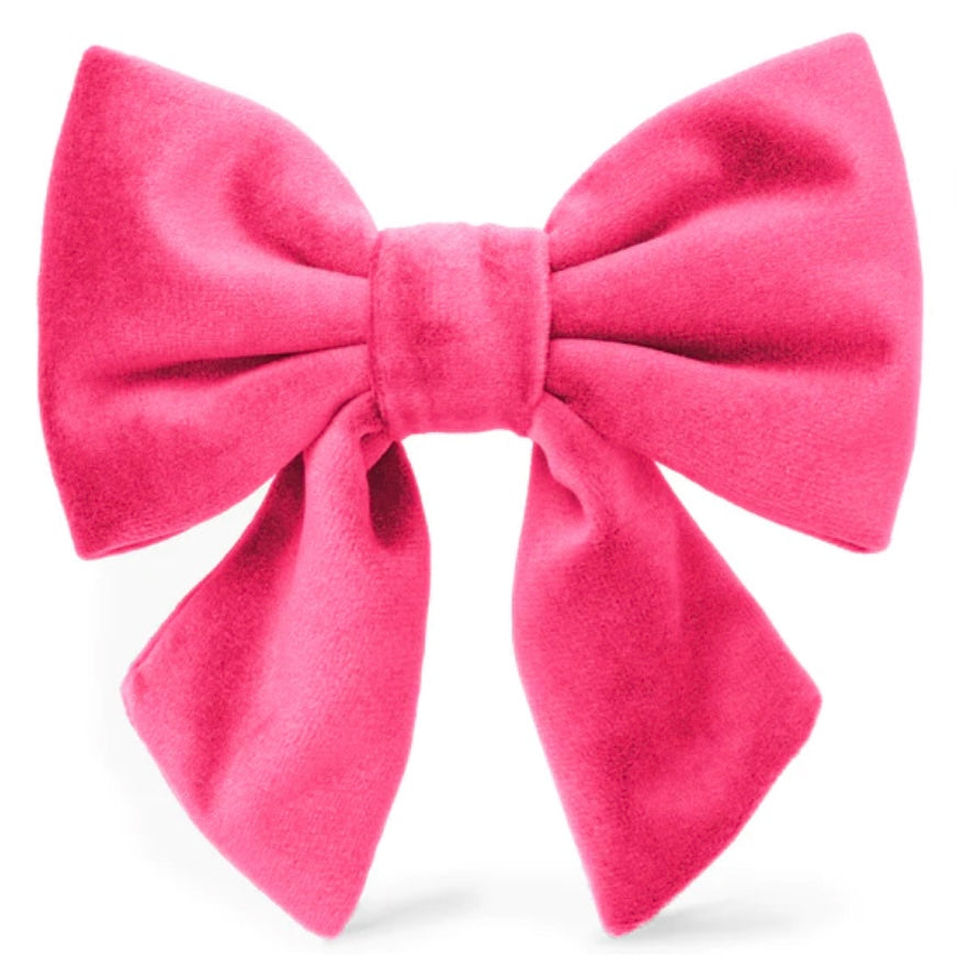 Hot Pink Velvet Sailor Bow