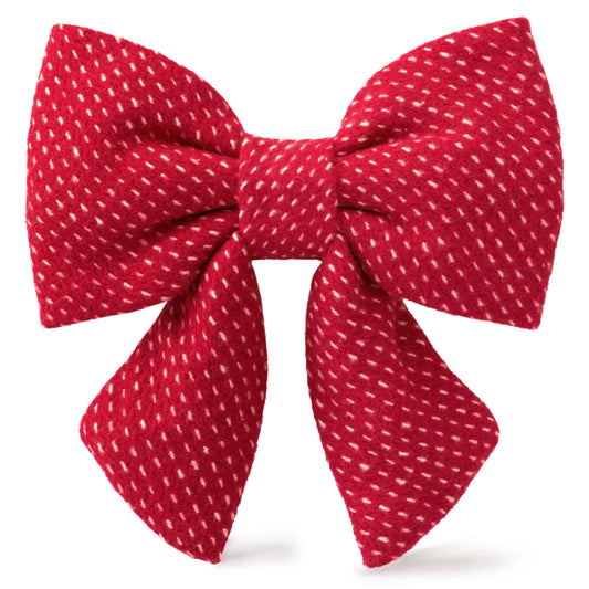 Berry Stitch Flannel Sailor Bow