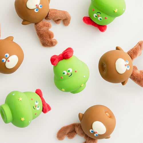 Rudolph & Tree Furry Latex Toy (Set of 2)