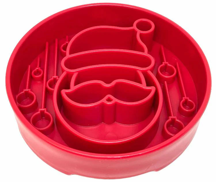 Santa Design Enrichment Slow Feeder Bowl