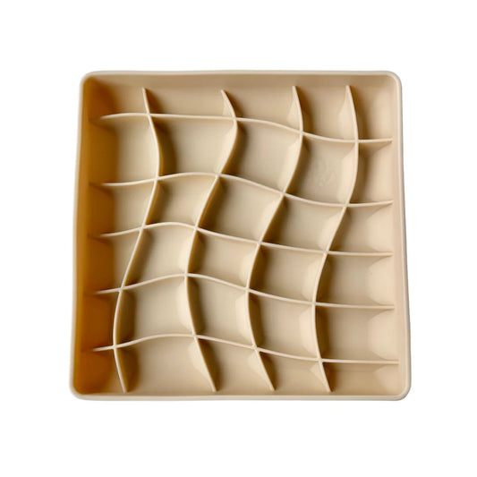 wavies slow feeder bowl | oatmeal