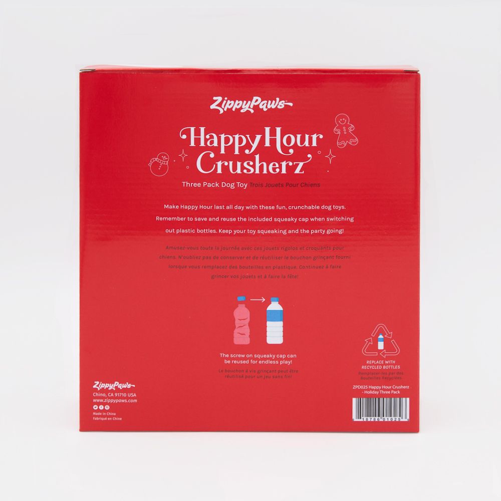 Happy Hour Crusherz Toys (Santa's Schnapps, Elf Nog, Reindeer Beer)