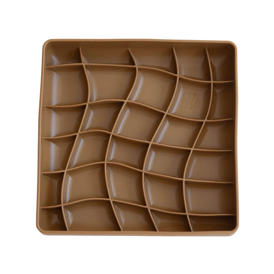 wavies slow feeder bowl | carob