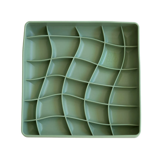 wavies slow feeder bowl | artichoke