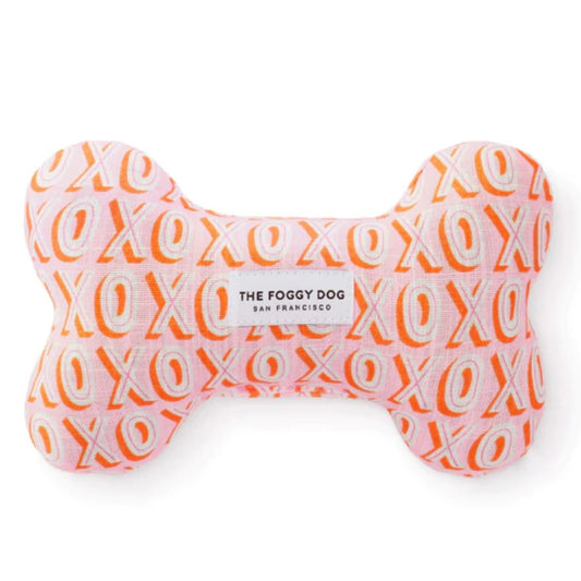 Hugs & Kisses Dog Squeaky Toy