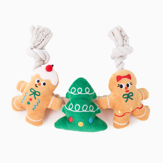 Holiday Gingerbread Rope Toy