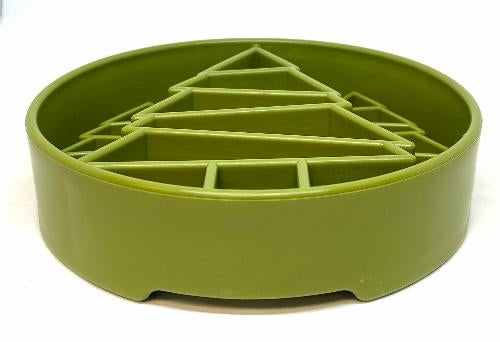 Pine Tree Design Enrichment Slow Feeder Bowl